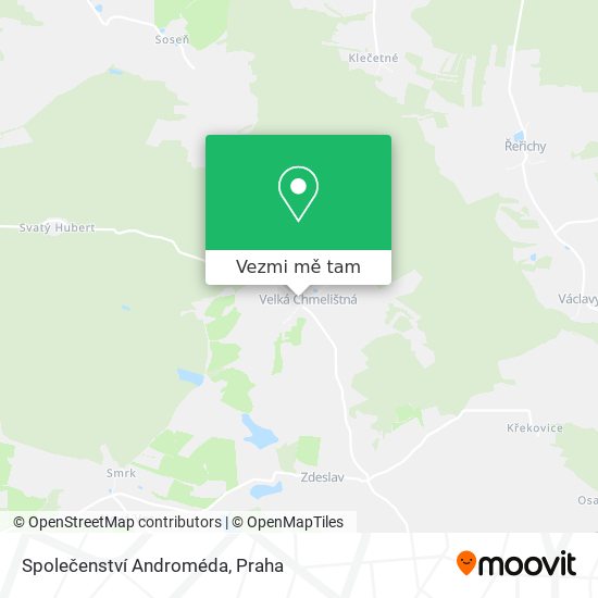 Společenství Androméda mapa