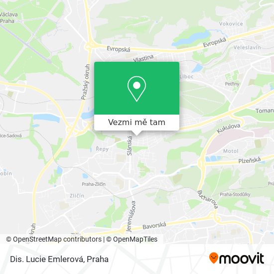 Dis. Lucie Emlerová mapa