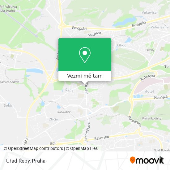 Úřad Řepy mapa