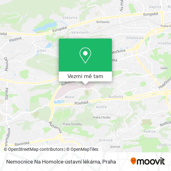 Nemocnice Na Homolce-ústavní lékárna mapa