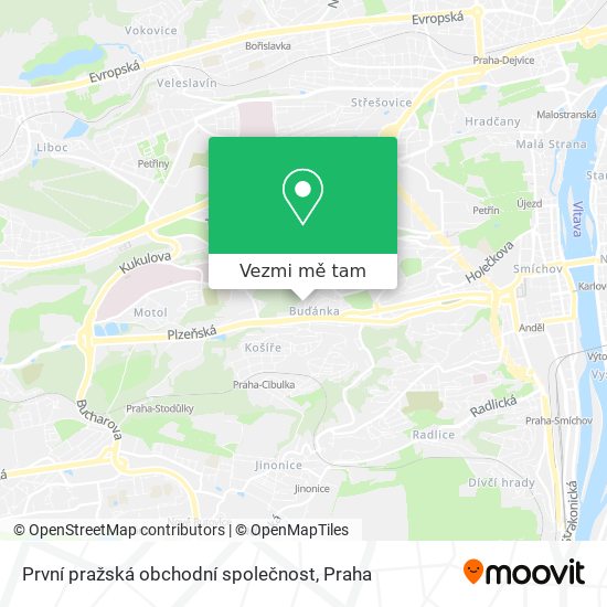 První pražská obchodní společnost mapa