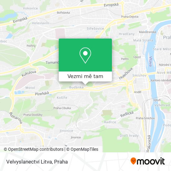 Velvyslanectví Litva mapa