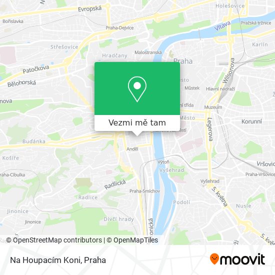 Na Houpacím Koni mapa