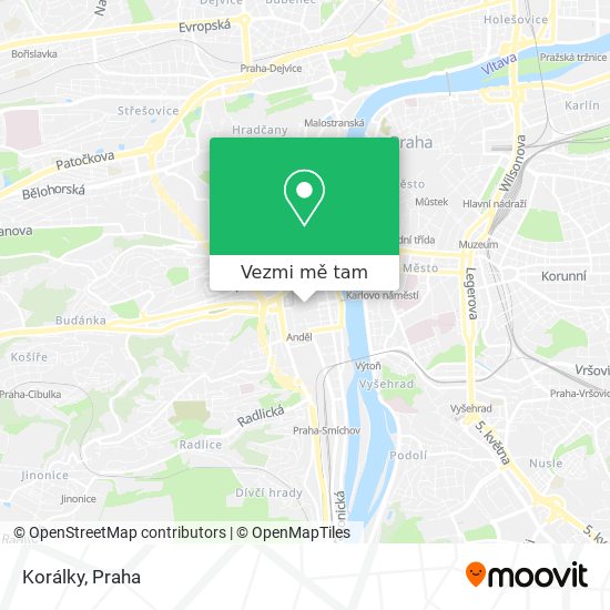 Korálky mapa