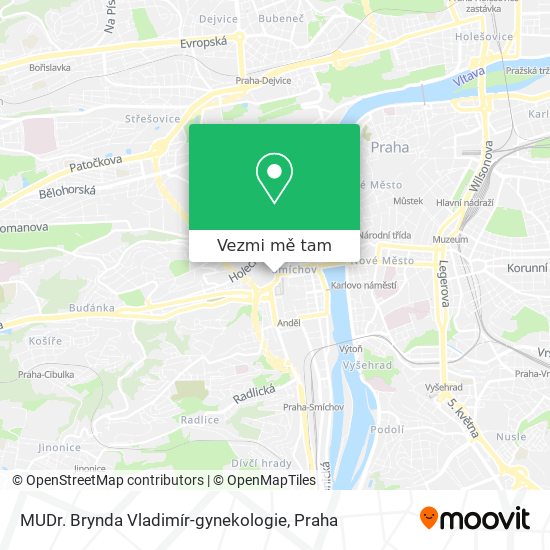 MUDr. Brynda Vladimír-gynekologie mapa