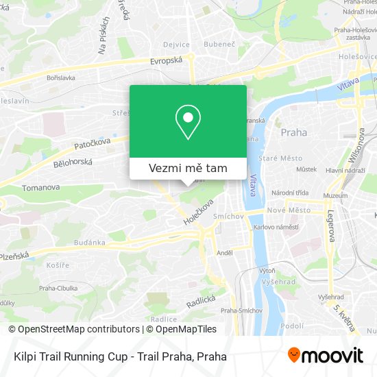 Kilpi Trail Running Cup - Trail Praha mapa