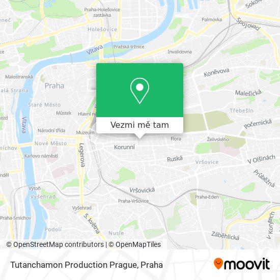 Tutanchamon Production Prague mapa
