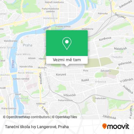 Taneční škola Ivy Langerové mapa