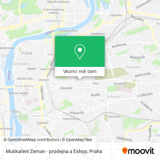 Muškaření Zeman - prodejna a Eshop mapa