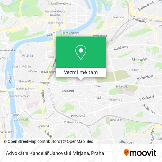 Advokátní Kancelář Janovská Mirjana mapa