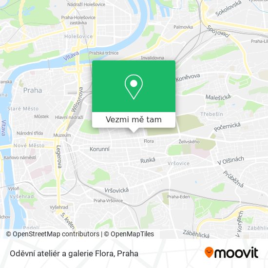 Oděvní ateliér a galerie Flora mapa