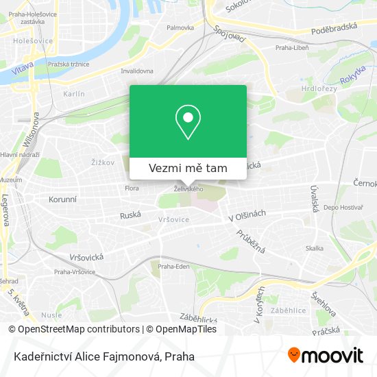 Kadeřnictví Alice Fajmonová mapa