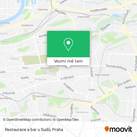 Restaurace a bar u Sudů mapa