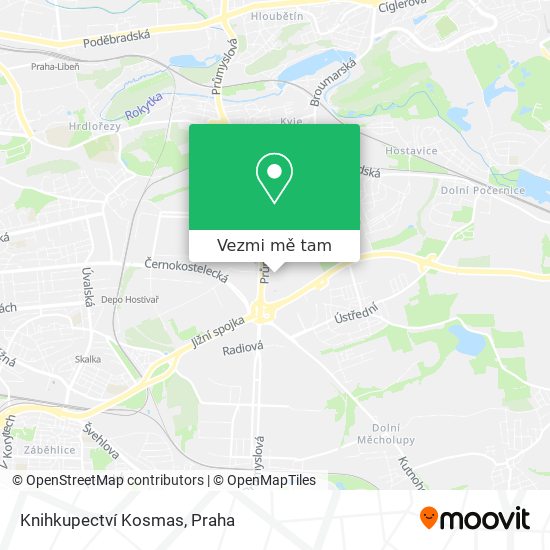 Knihkupectví Kosmas mapa