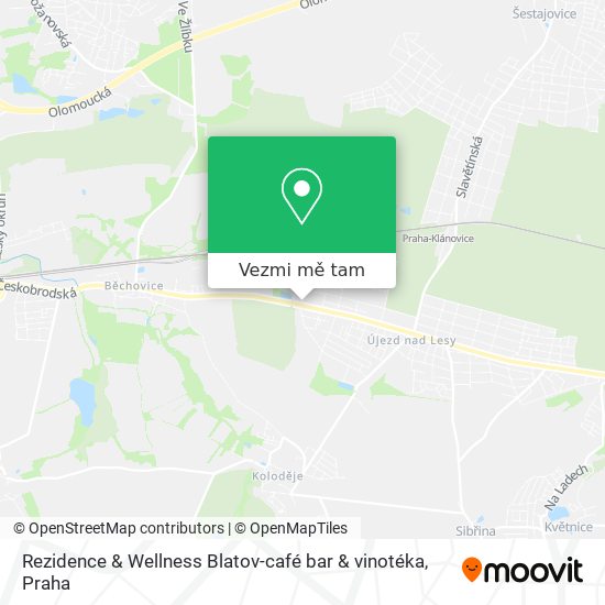Rezidence & Wellness Blatov-café bar & vinotéka mapa