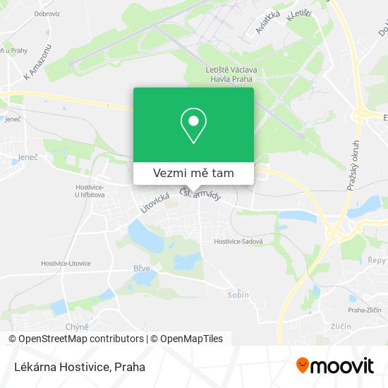 Lékárna Hostivice mapa