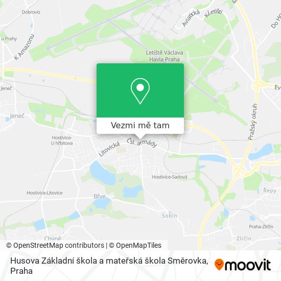 Husova Základní škola a mateřská škola Směrovka mapa