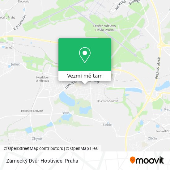 Zámecký Dvůr Hostivice mapa