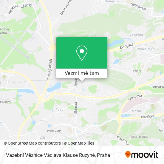 Vazební Věznice Václava Klause Ruzyně mapa