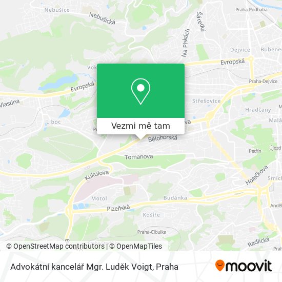 Advokátní kancelář Mgr. Luděk Voigt mapa