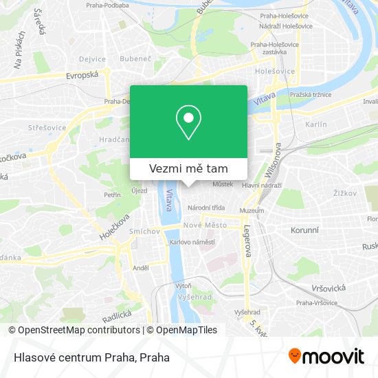 Hlasové centrum Praha mapa
