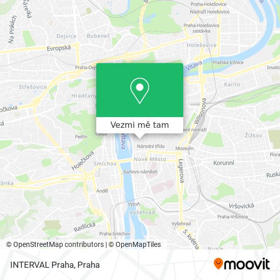 INTERVAL Praha mapa