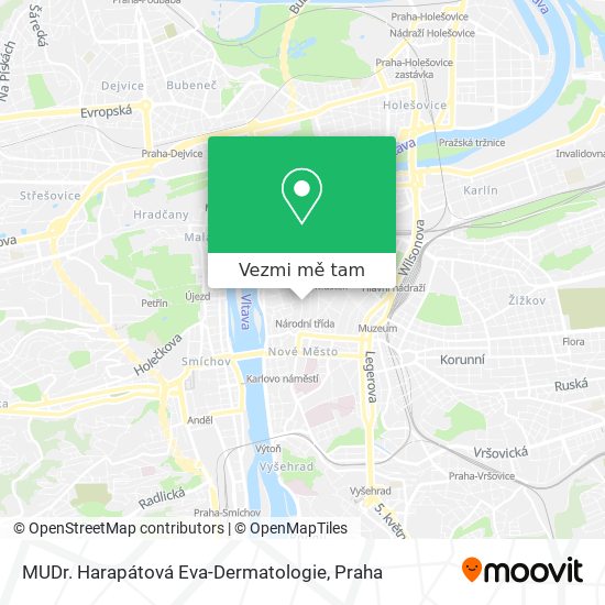 MUDr. Harapátová Eva-Dermatologie mapa