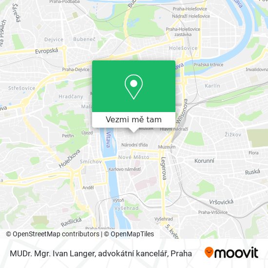 MUDr. Mgr. Ivan Langer, advokátní kancelář mapa