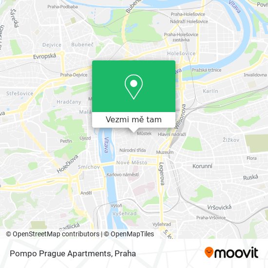 Pompo Prague Apartments mapa