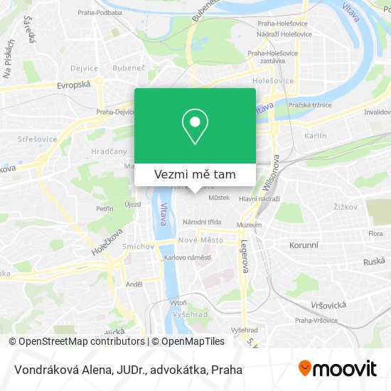 Vondráková Alena, JUDr., advokátka mapa