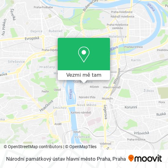 Národní památkový ústav hlavní město Praha mapa