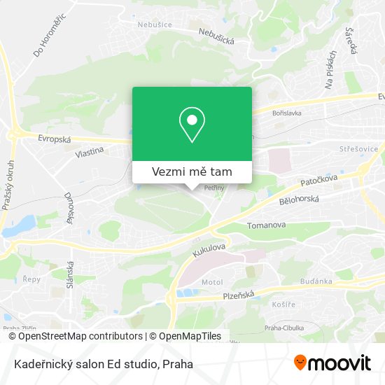 Kadeřnický salon Ed studio mapa