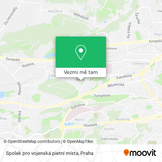 Spolek pro vojenská pietní místa mapa