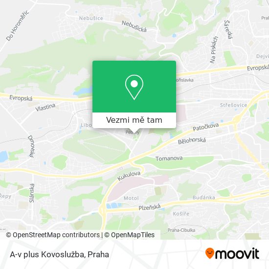 A-v plus Kovoslužba mapa