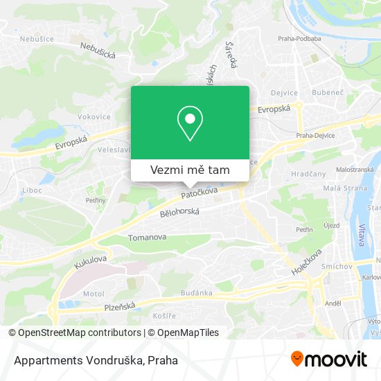 Appartments Vondruška mapa