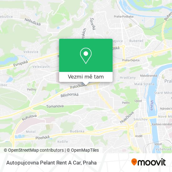 Autopujcovna Pelant Rent A Car mapa