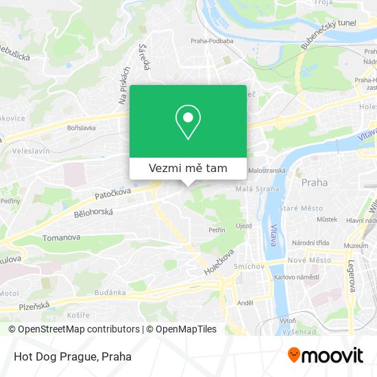 Hot Dog Prague mapa