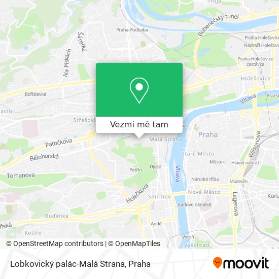 Lobkovický palác-Malá Strana mapa