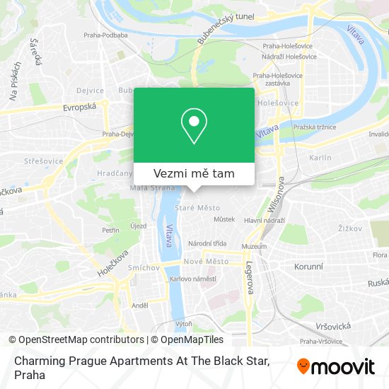 Charming Prague Apartments At The Black Star mapa