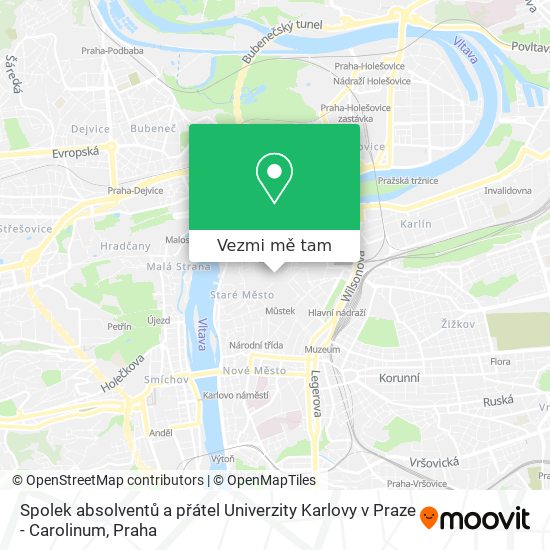 Spolek absolventů a přátel Univerzity Karlovy v Praze - Carolinum mapa