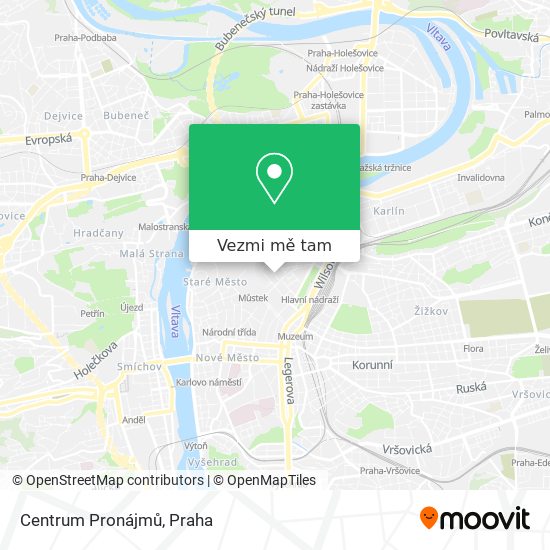 Centrum Pronájmů mapa
