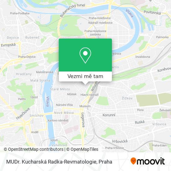 MUDr. Kucharská Radka-Revmatologie mapa