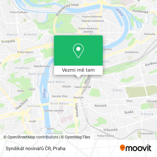 Syndikát novinářů ČR mapa