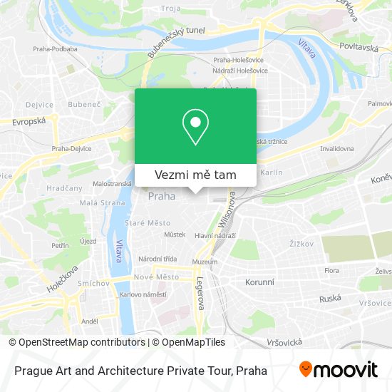 Prague Art and Architecture Private Tour mapa