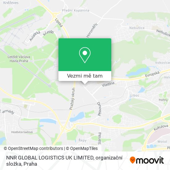 NNR GLOBAL LOGISTICS UK LIMITED, organizační složka mapa