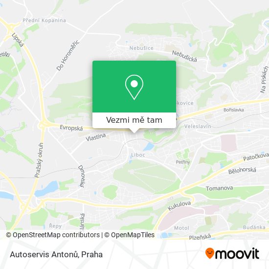 Autoservis Antonů mapa
