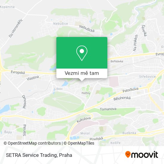 SETRA Service Trading mapa