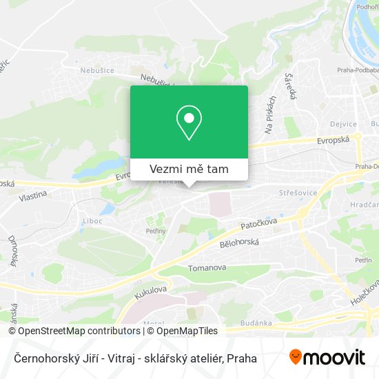 Černohorský Jiří - Vitraj - sklářský ateliér mapa