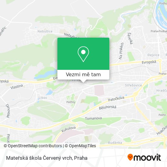 Mateřská škola Červený vrch mapa