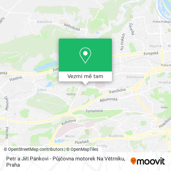 Petr a Jiří Pánkovi - Půjčovna motorek Na Větrníku mapa